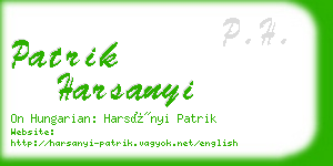 patrik harsanyi business card